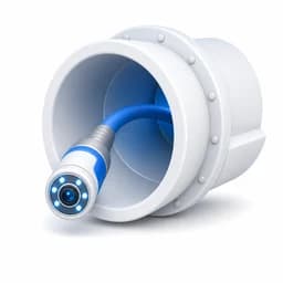 Icono 3D de Inspeccion de Tuberias con Camara