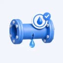 Icono 3D de reparacion de fugas de agua